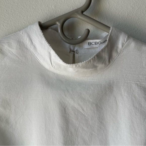 BCBGernation // Eyelet Embroidered A-line White dress Size S NWT - Picture 5 of 14